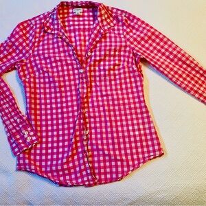 J.Crew Factory Pink & White Button Down Shirt, size Small